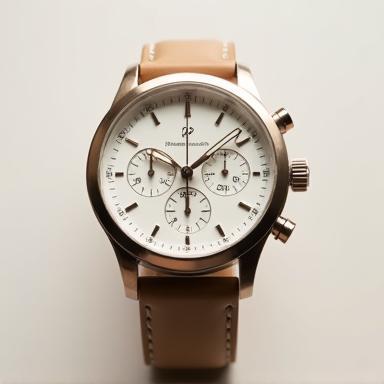 Minimalist chronograph watch.